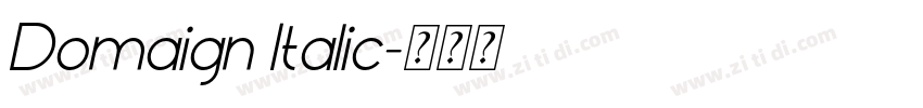 Domaign Italic字体转换